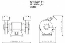 Load image into Gallery viewer, METABO DS 150 (619150420) BENCH GRINDER
